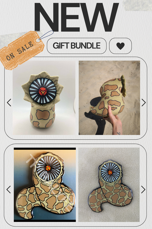 Dune The Great Sandworm: Shai-Hulud Plushie & Hard Enamel Pin Gift Bundle